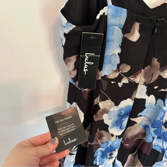 New Lulu’s Artwin Floral Maxi Gown Dress - Picture 5 of 11